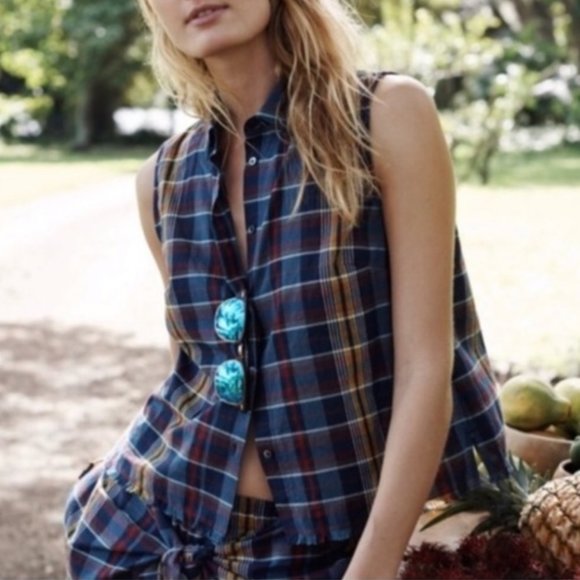 Madewell Tops - Madewell Moment Shirt in Madras Plaid